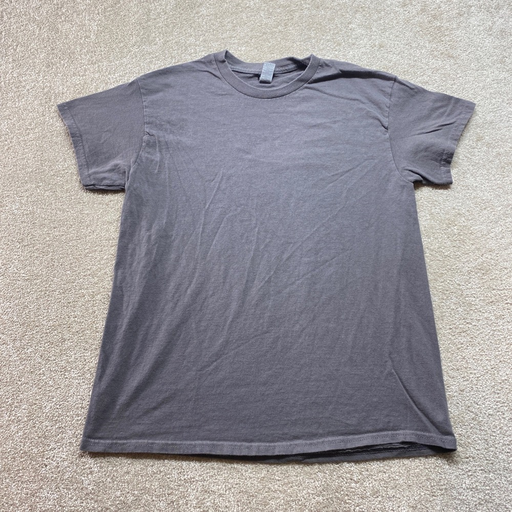 Gildan Heavy Cotton Shirt Mens Medium Gray Goat Graffiti Graphic Tee